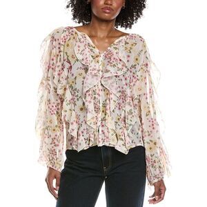 Colette Rose Womens  Ruffle Blouse